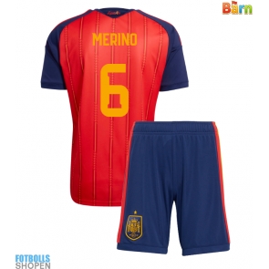 Billiga Spanien Mikel Merino #6 Hemmatröja Barn VM 2026 Kortärmad (+ Korta byxor)